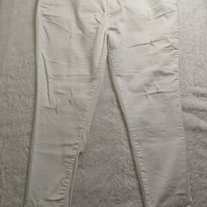 Honey & Bristle Elegant White Skinny Jeans for Women Size 16 Gently Worn